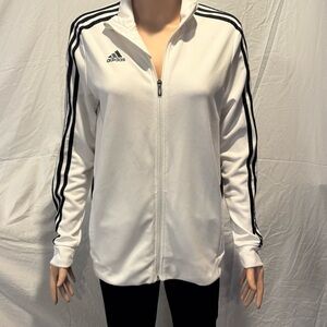 Adidas Classic White Jacket with Black Accents size XL